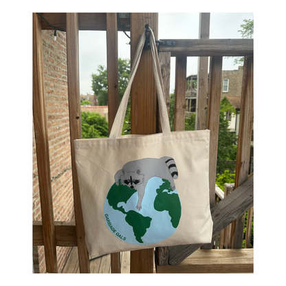 Earth Raccoon Logo Tote